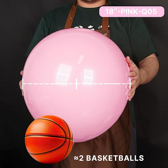 PartyWoo Baby Pink Balloons 20pcs Pastel Pale Light Pink Color | 18 Inch - Image 2