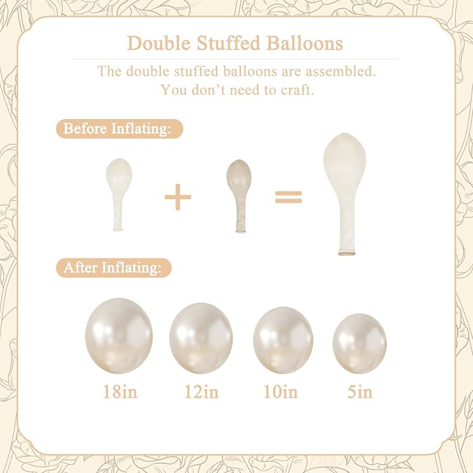 White Balloon Arch Kit for Wedding Bridal Shower Baby Shower Decorations | - Image 3