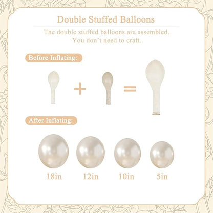 White Balloon Arch Kit for Wedding Bridal Shower Baby Shower Decorations | - Image 3
