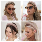 Spa Headbands for Washing Face or Makeup, Sponge Bubble Skincare Headbands, Puffy Terry Cloth Hairband for Women, Skin Care Makeup Headwear Hair Accessories for Girls (Coffee)
