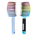 Magical Ultra Detangling Brush for Wet or Dry Hair, Detangler Brush, Fast Drying Styling Massage Hairbrush for Men, Women and Kids (2pcsRainbow-A)
