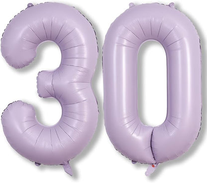 30th Birthday Balloons Pastel Purple by Lingqiang