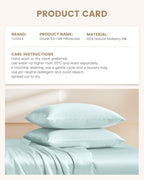 THXSILK 100% Mulberry Silk Pillowcase for Hair and Skin Health, Soft Breathable and Smooth Pillowcase with Hidden Zipper, Both Sides Premium Grade 6A+ Silk, 1pc (Standard 20"x26", Light Blue)
