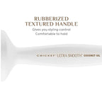 Cricket Ultra Smooth Coconut Thermal Hair Brush – 2.5” Ceramic Barrel, Coconut Oil and Keratin-Infused, Anti-Static Heat-Resistant Bristles, Textured Handle for Styling All Hair Types