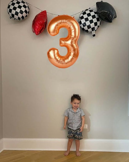 Orange Number 4 Balloon 40 Inch, 4th Birthday Party Decorations Men Women | - Image 4