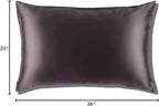 Premium Silk Pillowcase for Hair and Skin Made in USA, 100% 22 Momme Mulberry Silk King Size Pillow Cases with Zipper, Hypo Allergenic Pillow Case, 1pc 20"x36" (King, Slate Grey)
