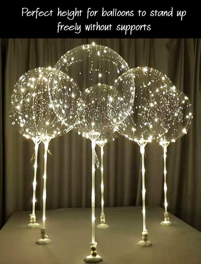Clear Transparent Balloon Sticks and Stands set, reusable balloon sticks - Image 5