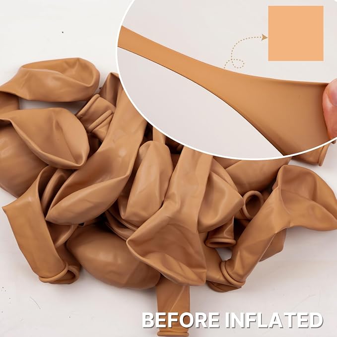 PartyWoo Nude Balloons 100pcs Apricot Fall Neutral Color 5 Inch | Balloons - Image 4