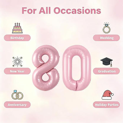 Number Balloons Pink Party Balloon - Image 5