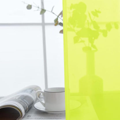 SpaceDresser Basic Rod Pocket Sheer Voile Window Curtain Panels Chartreuse 1 - Image 8