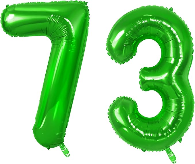 Number 73 Balloons for 73rd Birthday Party Decorations, 0-100 Large No.73 by Joycard