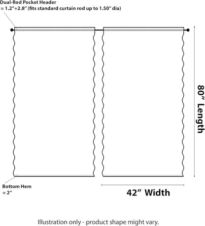 Kotile White Sheer Lace Curtains - Image 2