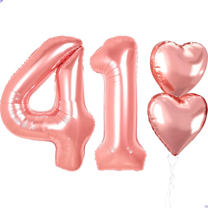 40 inch Rose Gold Birthday Decorations by Unknown
