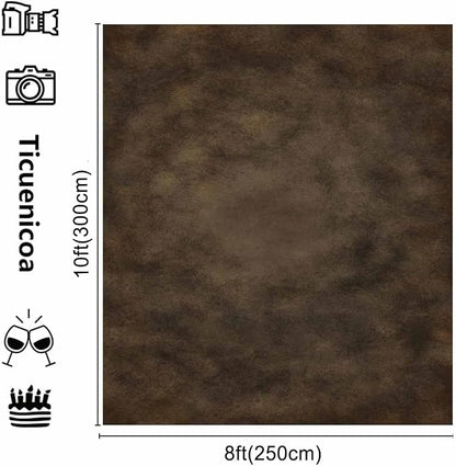 8x10ft Dark Brown Mottled Texture Photography Backdrop - Image 4