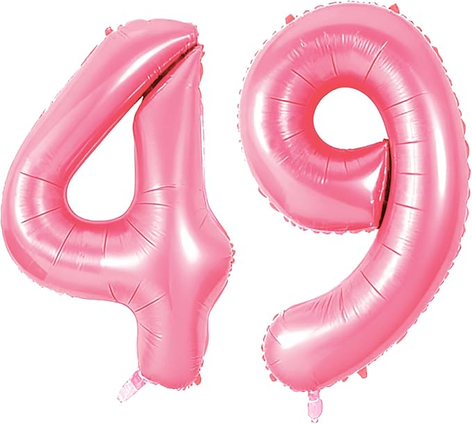 Number 49 Balloons for 49th Birthday Party Decorations, 0-100 Large No.49 by Joycard