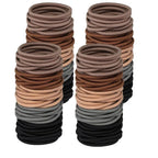 Multi-color Hair Ties Hair Elastics Rubber Bands No Damage for Thick and Curly Hair Long-Lasting Braids Ponytails Holders All Hair Types Pain-Free Hair Accessories for Women or Men 50 PCS 4MM