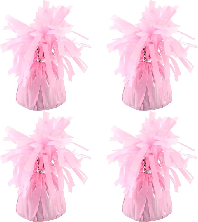 4 Pcs Pink Metallic Balloon Weights Holder Anchors Balloon Holder Weights by ZCYSRLQIN