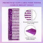 Large Wide Tooth Comb for Women, Men, and Kids - Handmade Detangler for Curly, Long, and Short Hair - Professional 6.29 Inch Hair Cutting Comb for Wet and Dry Use