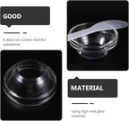 FRCOLOR Facial Mixing Bowls 5Pcs Clear Glass Spa Bowls for Facials with Stick Cosmetic Mask Beauty Supply Tool for Diy Face Mask and Hair Care