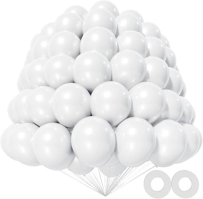 200pcs White Balloons 5 Inch, Small Mini Latex Balloons by Kawkalsh