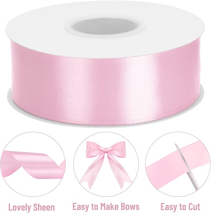 KINGLAKE Pink Satin Ribbon - Image 3