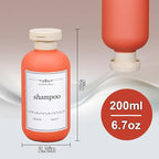 ASEVAT 6.7oz Airtight Plastic Travel Shampoo Bottles, Travel Shampoo and Conditioner Bottles Refillable, Empty Squeeze Bottle, Hand Soap Dispenser for Vacation, Gym, Lotion(OrangeYellowGreen)