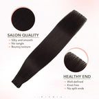Sindra Invisi Edge Tape in Hair Extensions Human Hair, Dark Brown 18inch 50g 20pcs Injected Tape-ins Seamless Invisible Extensions