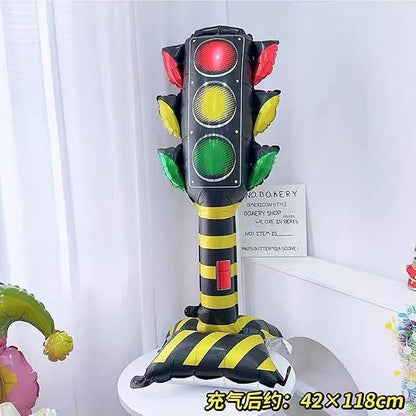 2Pcs Standing Traffic Light Balloons/Large Red Yellow Green Stoplight Balloons - Image 5