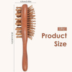 Loc Brush for Dreads Natural Wood Hair Brush Wooden Scalp Massager Loc Comb Wooden Hair Brushes Scalp Comb Detangling, ScalpCare & Frizz Control