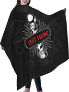 Custom Barber Cape for Men Personalized Professional Hair Cutting Cape with Text for Home Salon Barbershop