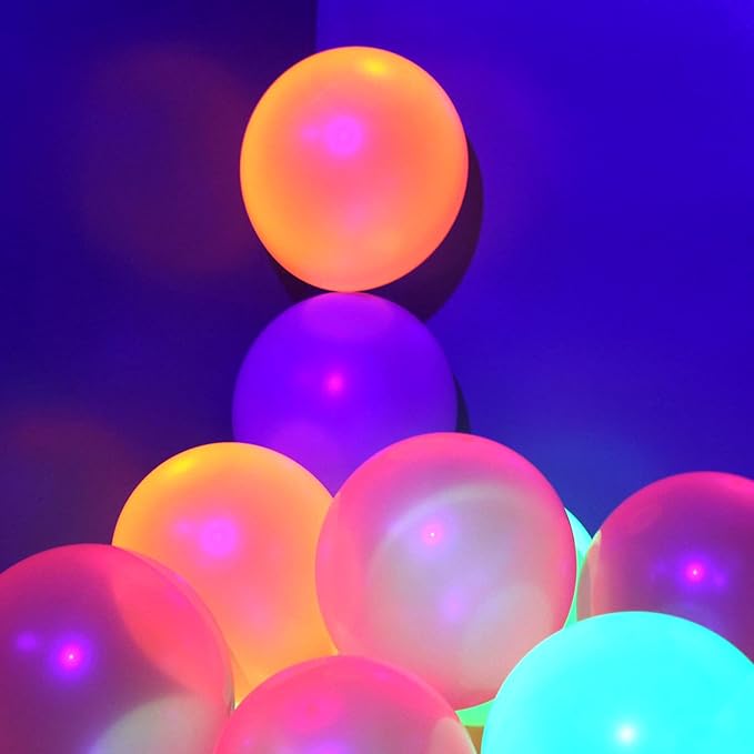 310 Pack UV Neon Colored Balloons glow in the dark balloon Neon Party - Image 7
