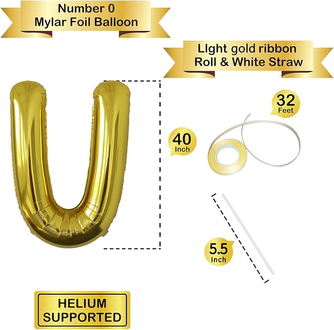 Letter Balloons Gold Party Balloon - Image 3