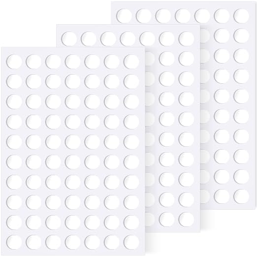 Sticky Dots, 210 6mm/0.24" Adhesive Tack, Double Sided Removable Clear Mounting by Surard