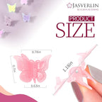 Butterfly Clips for Hair 50pcs, Cute Mini Small Hair Accessories for Kids Toddler Girls Women 90s Y2K Colorful Pastel Clip Claw, 10 Colors (Jelly)