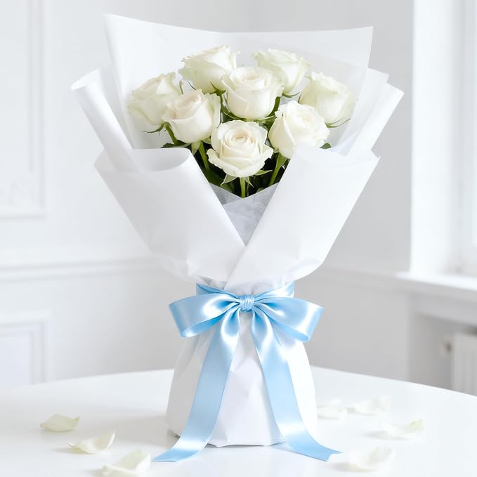 KINGLAKE Light Blue Satin Ribbon - Image 7