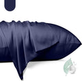 100% Mulberry Silk Pillowcase 2 Pack,King Size Silk Pillow Cases for Hair and Skin,Silky Smooth Bed Pillow Cover with Hidden Zipper,Natural Silk Pillow Case Set of 2 (Navy Blue, King 20X36)