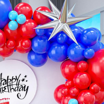 Red Blue Balloon Garland Kit - Image 6