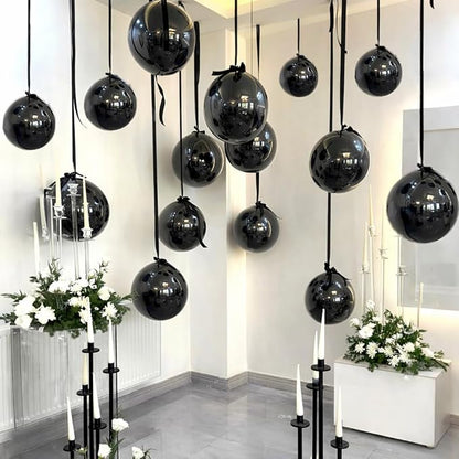 Black Round Foil Balloons - Image 5