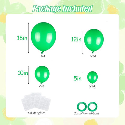 114pcs Green Balloons Kit - Image 2