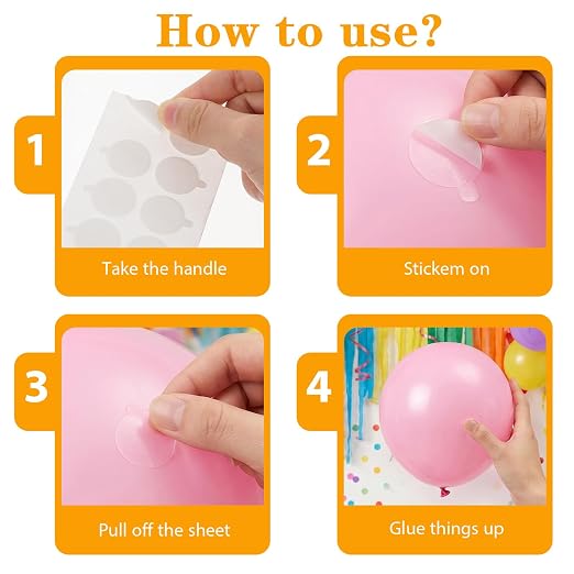 Tyqour 280PCS Clear Sticky Dots Double Sided Tape Dots Non Damaging Wall | - Image 2