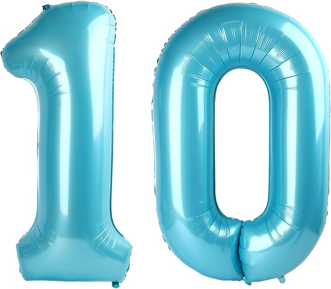 Pearl Blue 10 Number Balloon by Upgesy