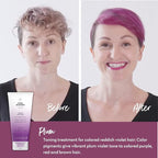 Four Reasons Color Mask - Plum - (27 Colors) Toning Treatment, Color Depositing Conditioner, Tone & Enhance Color-Treated Hair - Semi Permanent Hair Dye, Vegan and Cruelty-Free, 6.76 fl oz