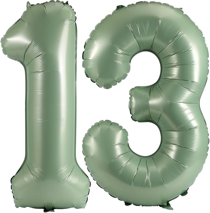 Number 13 Balloon Foil Mylar Balloons by YPSelected
