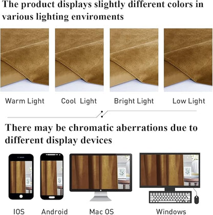 Gold Brown Velvet Blackout Curtains - Image 6