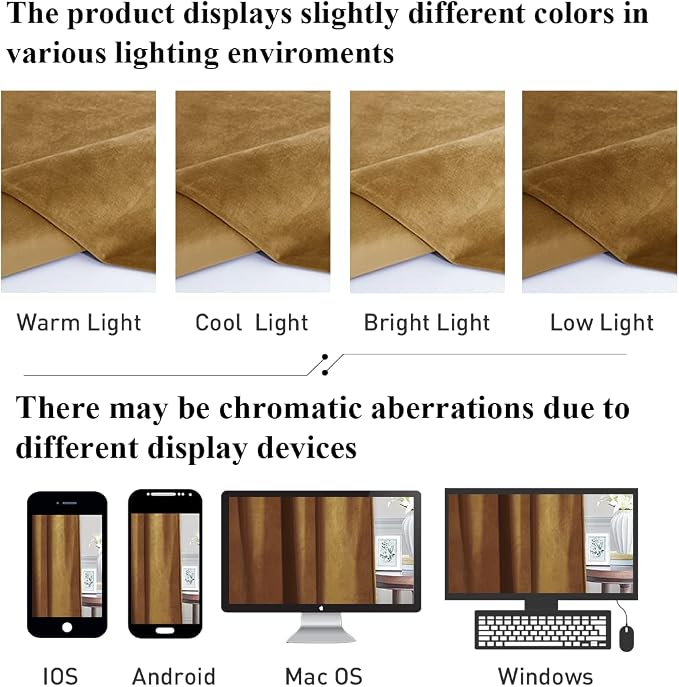 Gold Brown Velvet Curtains 120 Inches Fall Decor - Image 6