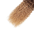 Ombre Blonde Curly Bundles Human Hair Light Brown Bundle 22 24 26 Inch Double Weft 3 Tone Brown and Honey Blonde Bundle Niegmeag Brazilian Virgin Remy Hair Extensions