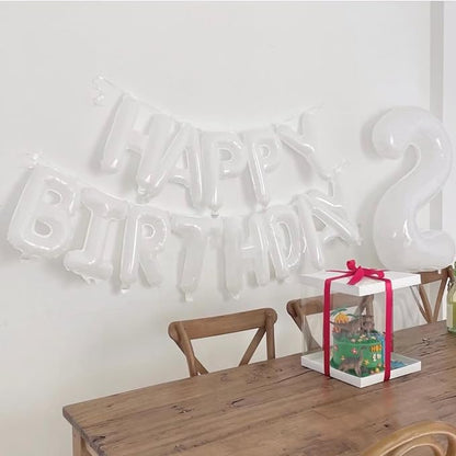 CANREVEL Happy Birthday Banner Decorations + Sign Balloons, - Image 6