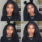 Clip in Hair Extensions Real Human Hair Clip Ins 100% Unprocessed Brazilian Virgin Hair Clip on Hair Extensions Kinky Straight Hair Clip ins 8pcs with 18 Clips 120g(14inch)
