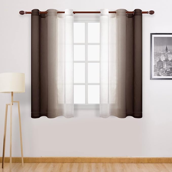 DWCN Ombre Short Sheer Curtains by DWCN