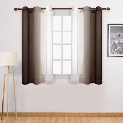 DWCN Ombre Short Sheer Curtains by DWCN